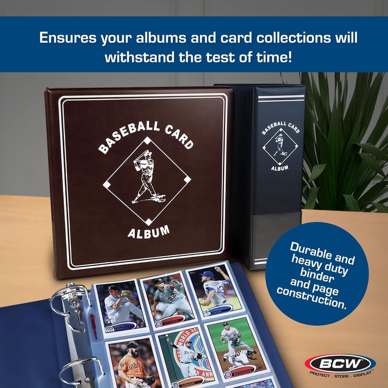 BCW Supplies 3" Baseball Album - Blue | Durable Binder