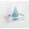 WENKO Wandablage Premium, Offener Wand-Caddy, Rostfreier Edelstahl/Kunststoff, 24 x 6,5