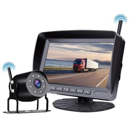 Wireless Backup Camera with 7 Inch Monitor, Stable Digital Signal Reverse Camera HD 1080P Night Vision IP69K Waterproof Rear View Camera for Car, Truck, Pickup, Camping Car, SUV, Vans
