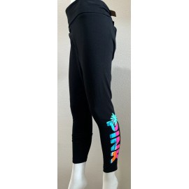 Victoria's Secret PINK ACTIVE  Mid Rise Foldover Legging Pants Black S