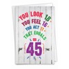 NobleWorks - 45th Birthday Card with Envelope - Funny Stationery