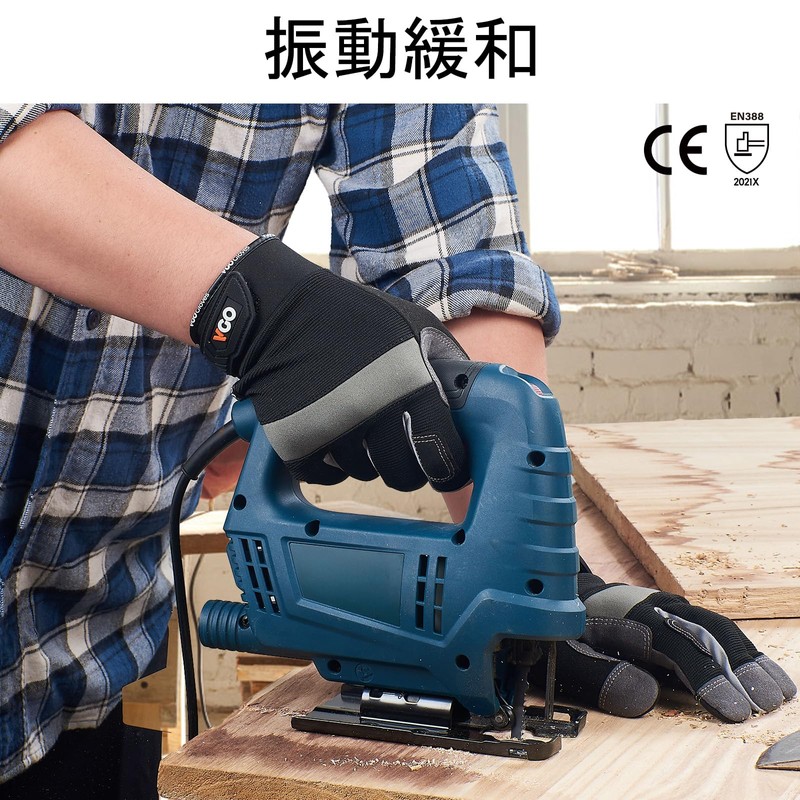 Vgo... Synthetic Leather Work Gloves, Mechanic Gloves, Thin Synthetic Leather,