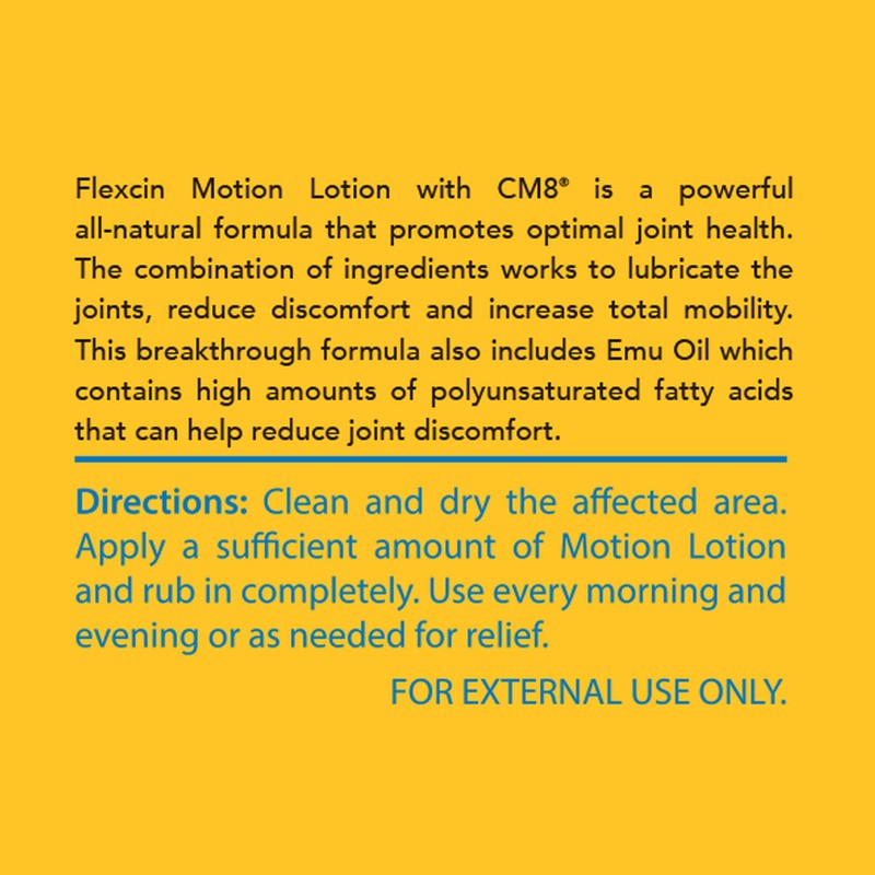 Flexcin with CM8 Motion Lotion 4 oz Jar - 3