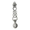 English Made Pewter Daffodil and Hearts Lovespoon, Welsh Design, 150