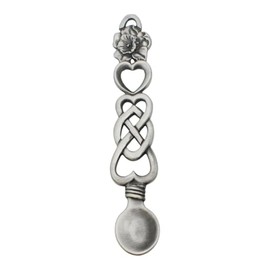 English Made Pewter Daffodil and Hearts Lovespoon, Welsh Design, 150 x 25mm, Presented in a Gift Box