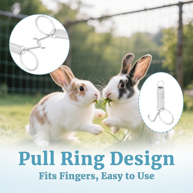 10 Pack Multi-Functional Metal Finger Spring Latch Hook for Rabbit