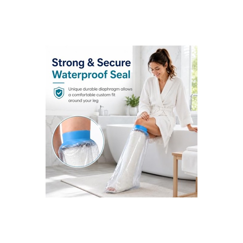 JJUNW 1 Pc Cast Covers for Shower Leg, Leg Protector