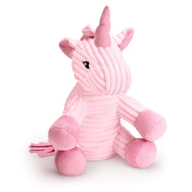 Mousehouse Gifts Unicorn Corduroy Stuffed Plush Soft Teddy Bear for Girls, Kids (Pink)