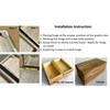 QCAA Solid Brass 180 Degrees Small Piano Hinge Wooden Jewery