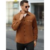 ZAFUL Plus Size Men's Casual Shirt Lightweight Jackets Button Down
