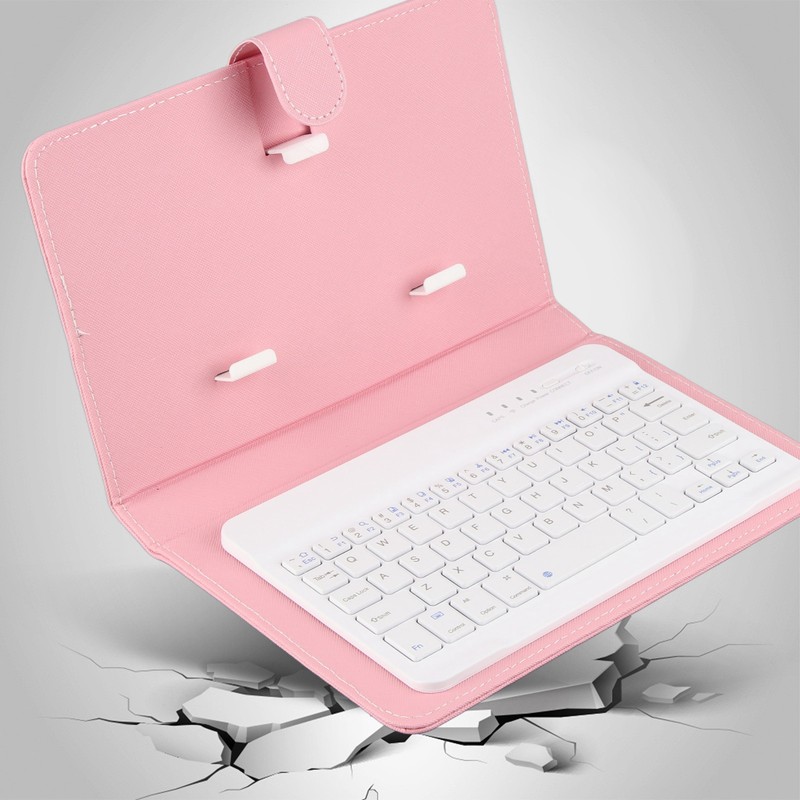 Universal Wireless Bluetooth Keyboard Flip Case Cover with Stand for