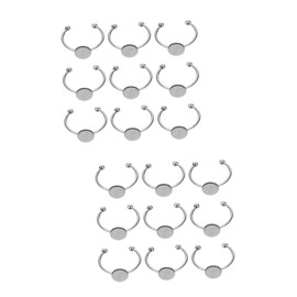 CORHAD 20 Pcs DIY Ring Bezels Ring Blank Trays Jewelry Making Kit Bezel Setting