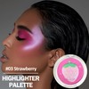 Prreal Highlight, Multi-Color Highlighter Palette, Strawberry Highlighter, Blendable Highlight Blush