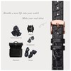 BISONSTRAP Watch Straps for Women, Crocodile Pattern Leather Thin Watch