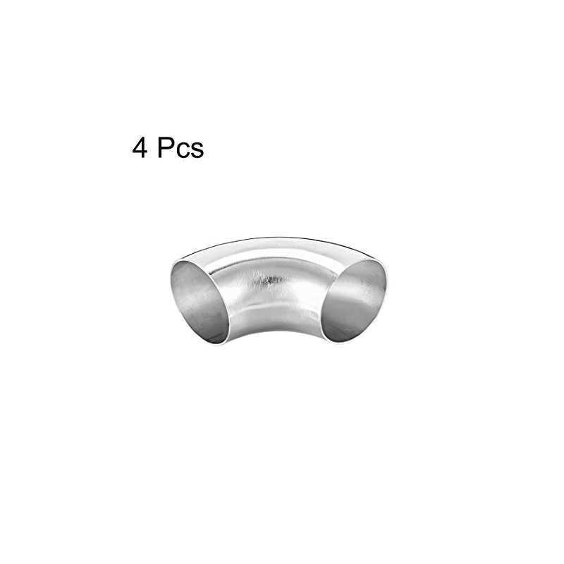 sourcing map Stainless Steel 304 Pipe Fitting Long Radius 90