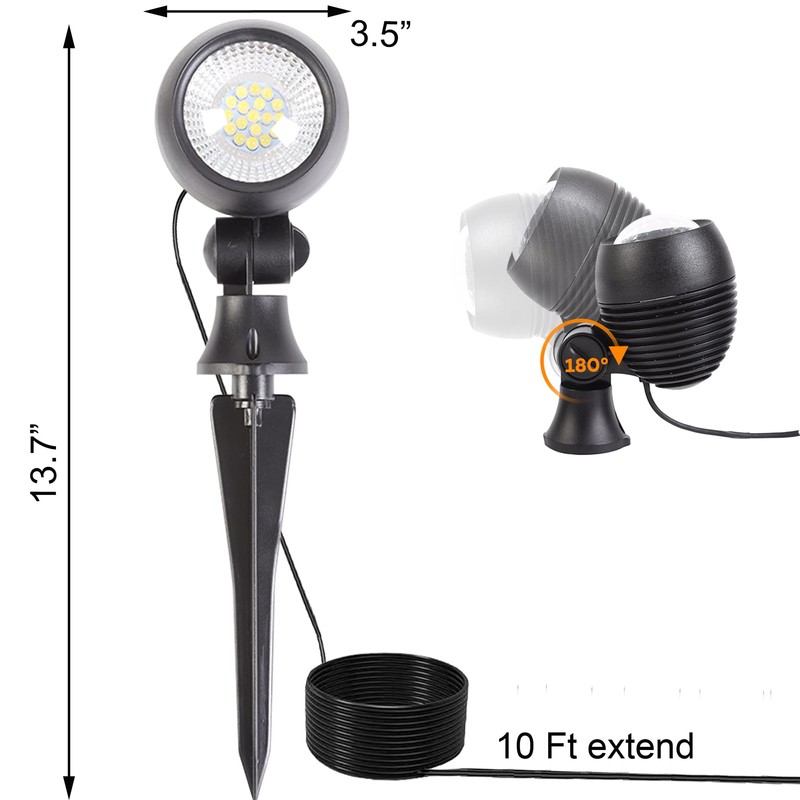 SUNLONG Solar Outdoor Lights,Solar Spot Lights Outdoor Waterproof Solar Spotlight