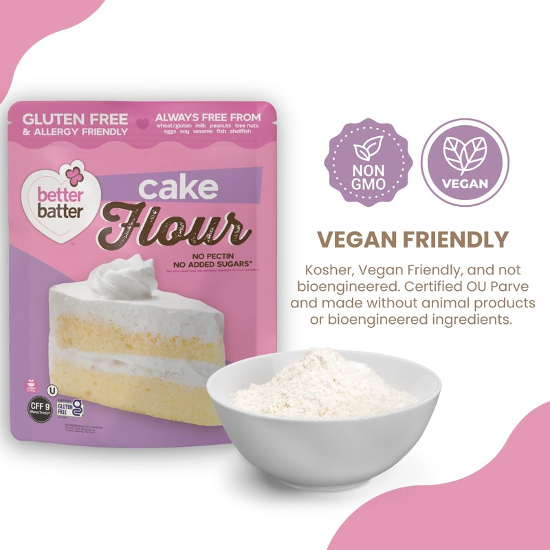 Better Batter Cake Flour - Award Winning Nutritious, Vegan, Allergen