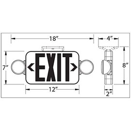 Corded Exit Sign Combo