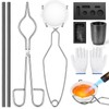 Hysagtek 9 Pcs Crucibles for Melting Metal Kit - Graphite