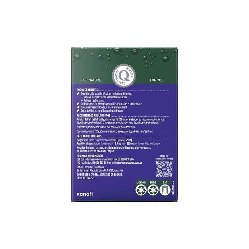 Nature's Own Magnesium + Sleep Effervescent Tablets 60