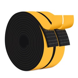 Trisiki Closed Cell Weather Stripping for Various Door Seal and Window Insulation, Foam Strips Self Adhesive, SoundProof Weatherproof AC Seal, Shock-Absorbing, Winterizing (3/4 in x 1/8 in x 13Ft)