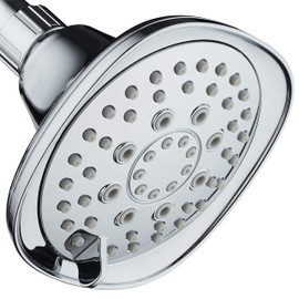 AquaDance, Chrome Hot Oval Square Style 6-setting High-Pressure Luxury Shower Head. Angle Adjustable, Solid Brass Connection Nut, Finish. Premium Quality Exclusive Showerhead from Top American
