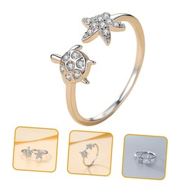 BESPORTBLE Sea Animals Ring for Women Charming Turtle and Design for Beach Events and Daily Wear Durable Jewelry