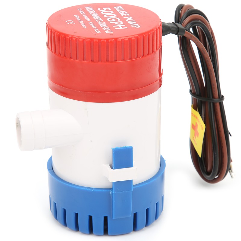 12V Blige Water Pump 3/4in Hose Outlet 500GPH Electric SemiOpen