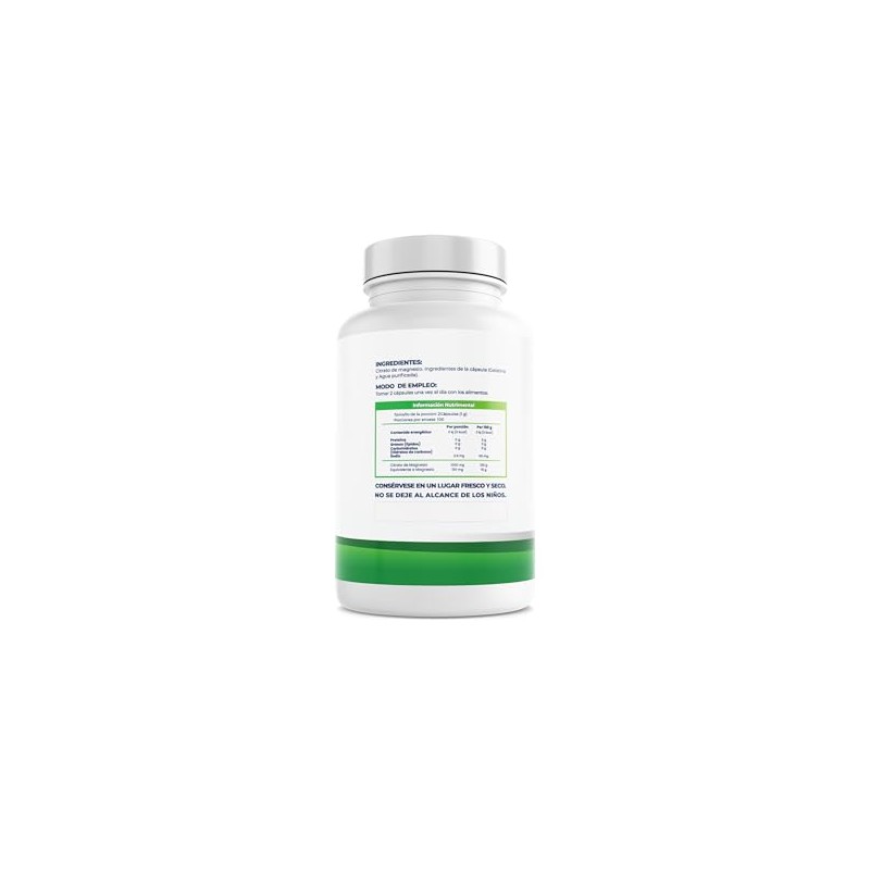 NAIMA Citrato de Magnesio 500 mg 200 Cápsulas Pure Magnesium