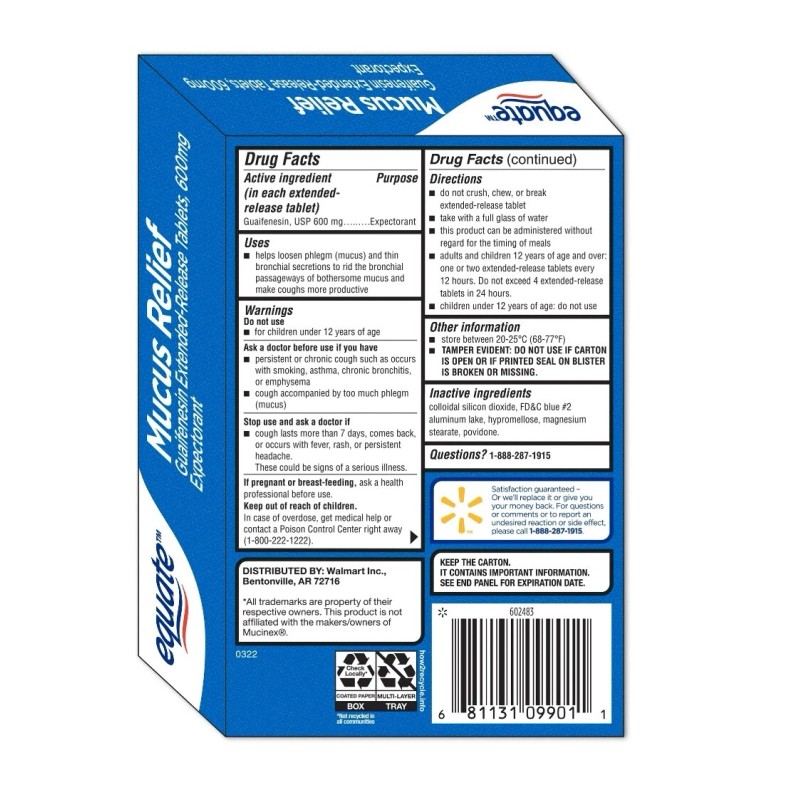 Equate Mucus Extended-Relea