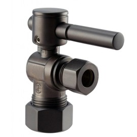 Westbrass 1/4-Turn Lever Handle Angle Stop, 5/8" OD x 3/8" OD, Oil Rubbed Bronze, D105BL-12