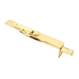 Emtek Flush Bolts Square and Radius Corners (4" Square Corners, Satin Brass)