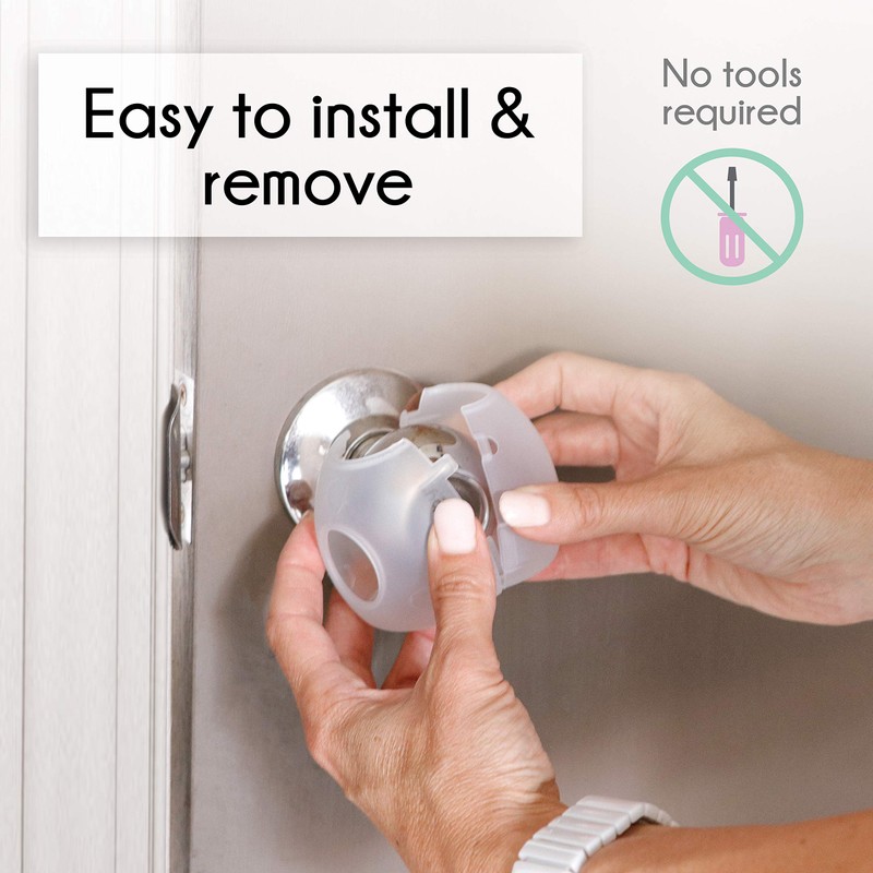 Little Chicks Baby Safety Door Knob Covers - 3 Count