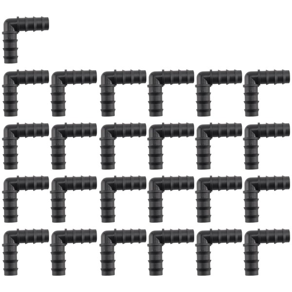 Lazycloud Pack of 25, 1/2 Inch 90 Degree Elbow, Barb