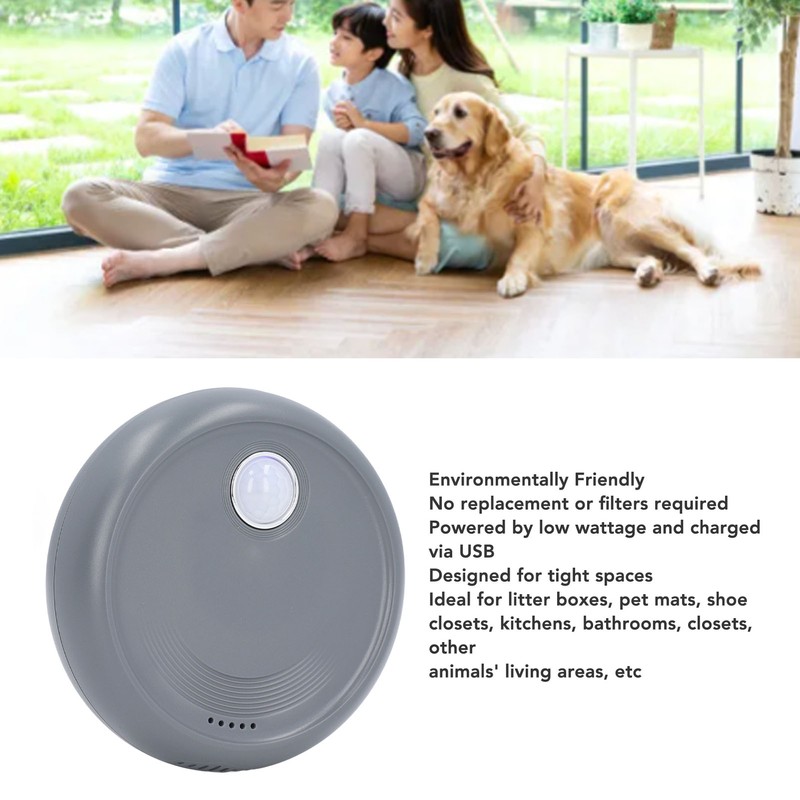 Litter Box Deodorizer Dust Free Smart Sensing USB Charging Pet