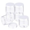 12 Pack 5 oz Plastic Container Jars with Lids Round