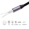 KOMBIUDA Silver Plated Speaker Y Plugs U Shaped Audio Screw