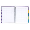 Mintra Office Durable PREMIUM Spiral Notebook, ((Purple, 5 Subject, 8.5in