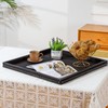 Nuogo Extra Large Square Ottoman Table Tray with Wooden Bead