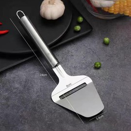 Stainless Steel Cheese Slicer - Copenhagen For All Types of Cheese - Multi-Functional Cheese Slicer - Handheld Slicer - Silver Non-Stick - Dishwasher Safe - For Kitchen Cooking