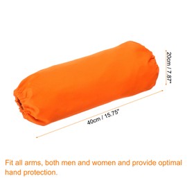 sourcing map 2 Set Welding Sleeves Flame Retardant Cotton Welding Work Sleeves Fit Men and Women Heat Flame Resistant Arm Protection Sleeve for Welding Machining Metal Handling, Orange
