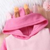 Sweaters for Girls Fuzzy Fleece Pullover Hoodies Cute Giraffe Ear