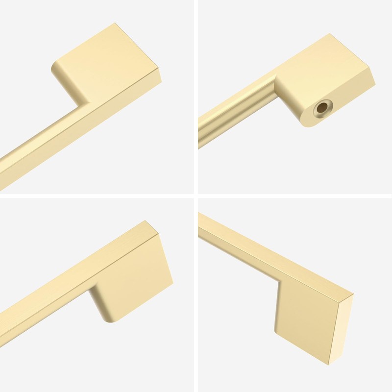 9BUILD 10 Pack Brushed Gold Cabinet Pulls 5 Inch Cabinet