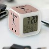 Fabulous Pink Cube Alarm Clock with Lighting - Baseball Calls