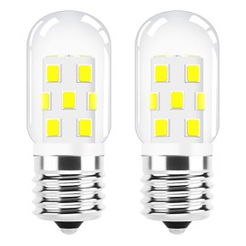 LED Microwave Light Bulb Over Stove Appliance 8206232A 40W Incandescent Equivalent, E17 LED Bulb Dimmable for Refrigerator, Range Hood, 3W 380LM Daylight White 6000K, T7 Intermediate Base, Pack of 2