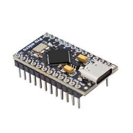 APKLVSR Pro Micro Development Board 5V/16MHz Microcontroller with 2-Row Pin Header and USB C Port, Compatible with Arduino (Black or Blue at Random)