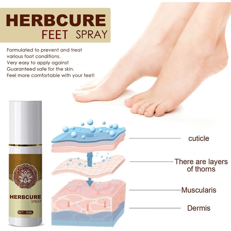 YG LianKai 3Pcs Feet Spray, Athlete's Foot Spray,Herbal Foot Peeling