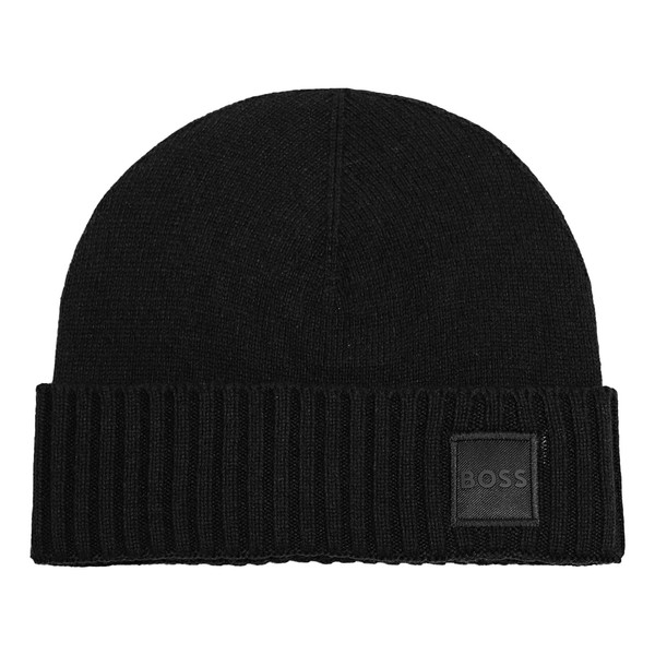 BOSS Akaio Men's Knitted Hat, 001 black.