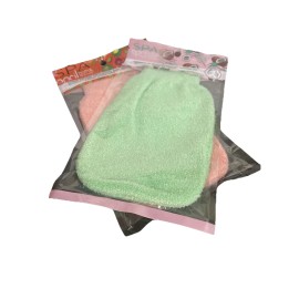 Spa April Bath & Shower Citrus & Coconut Infused Exfoliating Mitts 2 Pk New