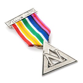 The Masonic Collection - Royal Ark Mariner PNC Breast Jewel - Metal Polished & Silver Base - Multi Colored With Stick Pin Fitting - A Perfect Masonic Gift for Men
